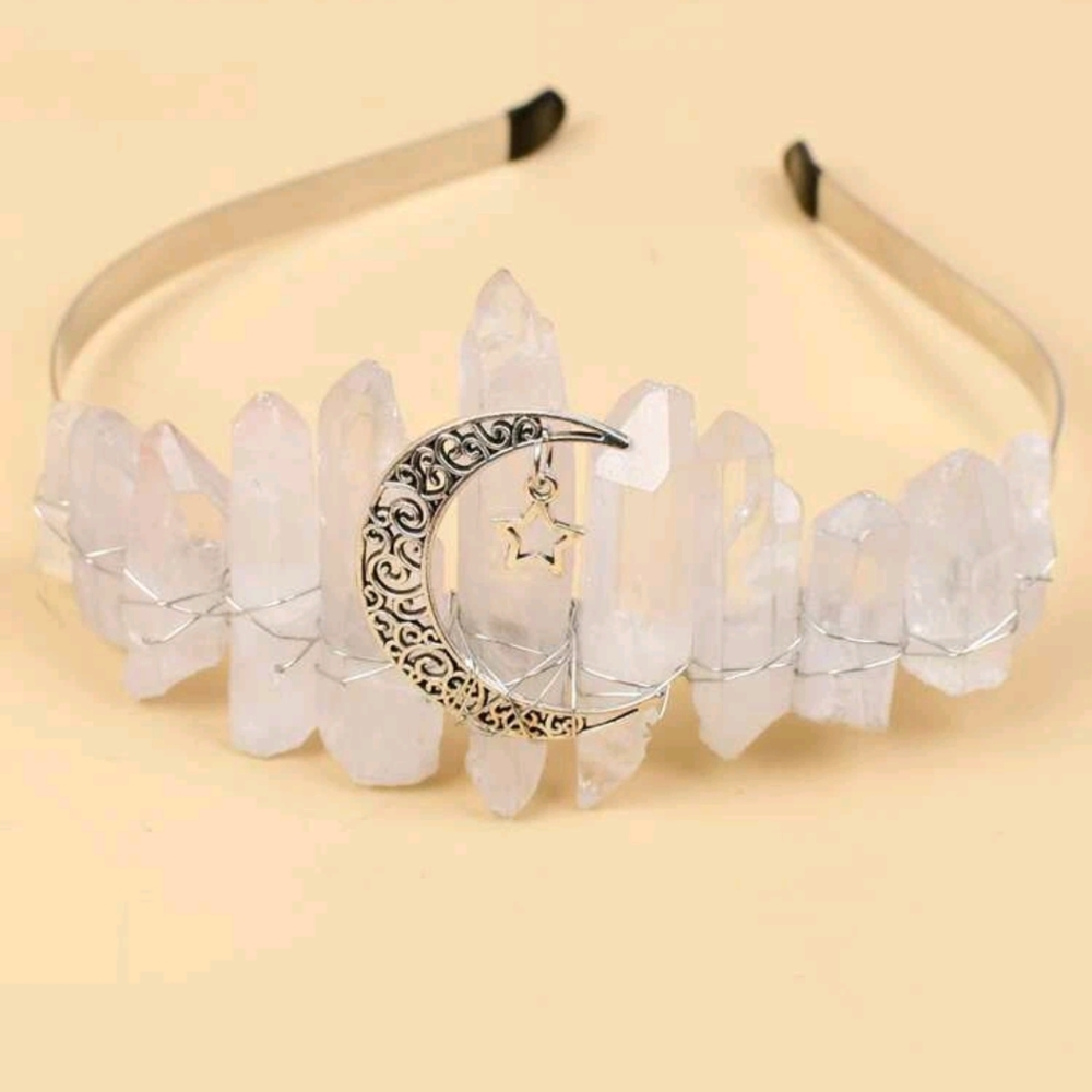 Quartz Crystal Moon Tiara